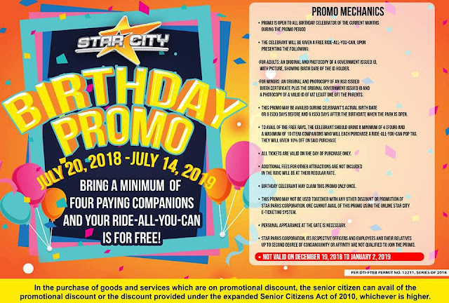 star city promo for birthday celebrators