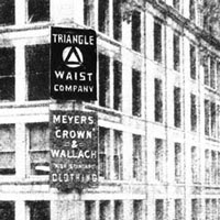 Image of the front of the Triangle Waist Company building.
