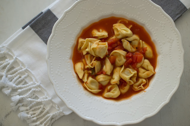 Easiest tortellini soup you will ever make!  So delicious!