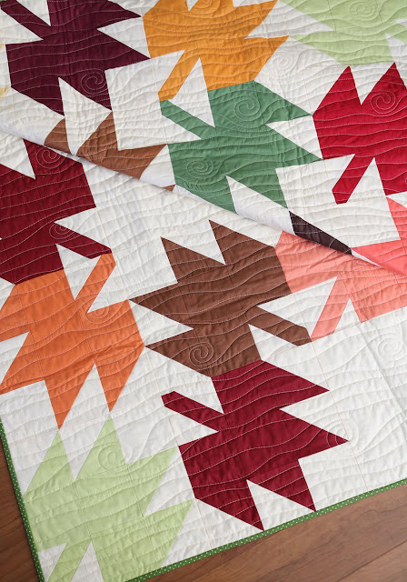 Modern Maples quilt done in all solids  - love the color!