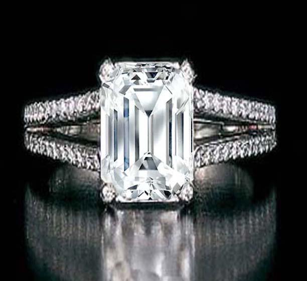 SHE FASHION CLUB: Emerald Cut Diamond Engagement Rings
