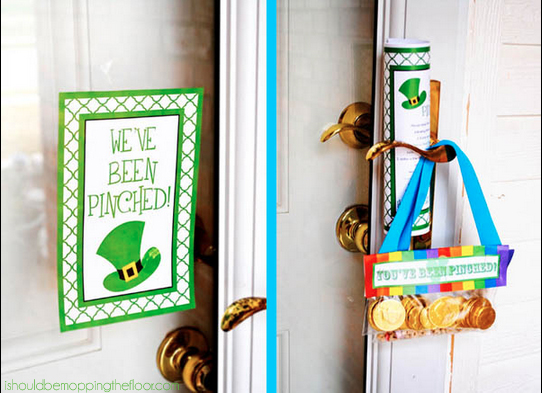 PINCHED Kit {a #FreePrintable kit from ishouldbemoppingthefloor}. It's the St. Patty's version of getting BOOed!