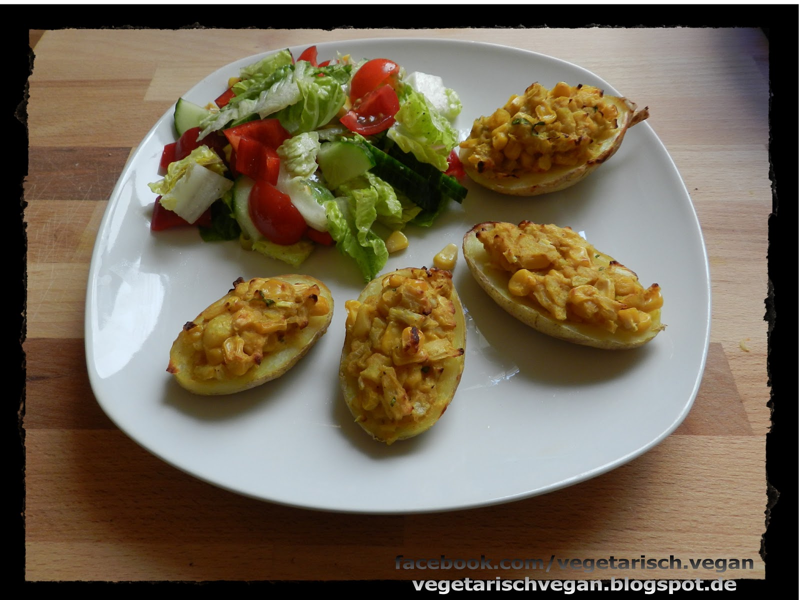 VegetarischVegan: Cremig gefüllte Ofenkartoffeln VegetarischVegan: Cremig gefüllte Ofenkartoffeln