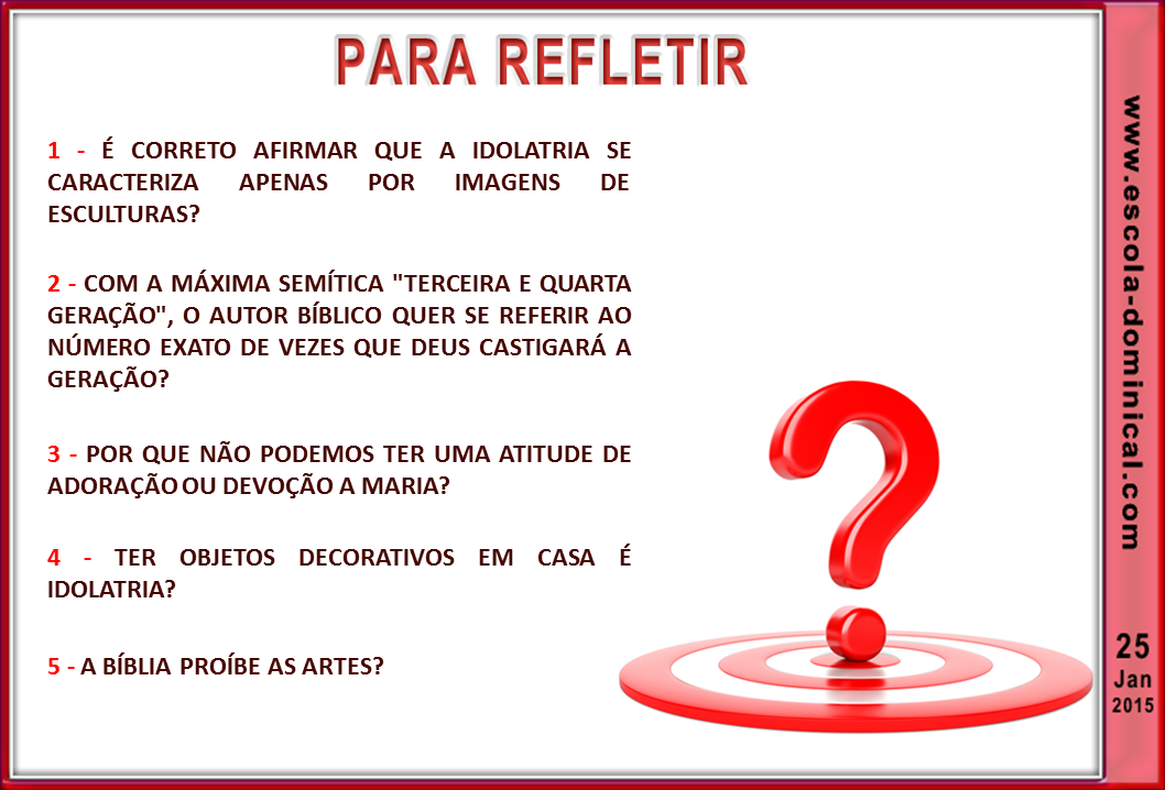 LIÇÃO 04 NÃO FARÁS IMAGENS DE