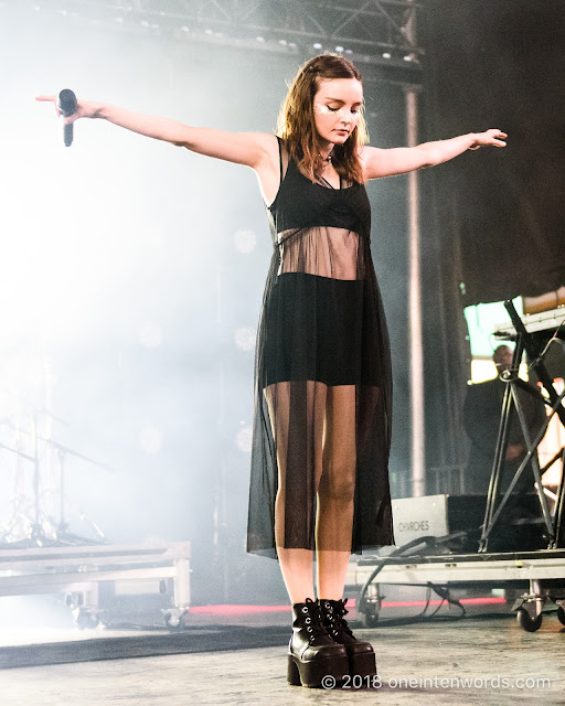 Chvrches at Yonge-Dundas Square on June 16, 2018 for NXNE 2018 Photo by John Ordean at One In Ten Words oneintenwords.com toronto indie alternative live music blog concert photography pictures photos