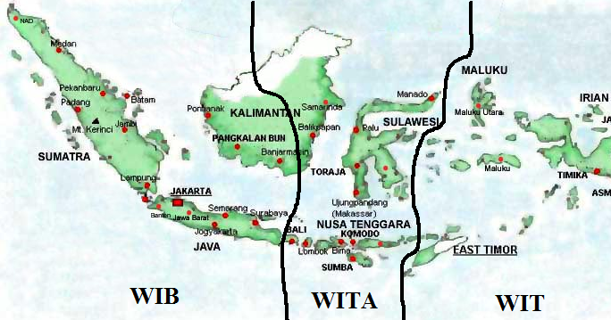  Pembagian  Waktu di  Wilayah  Indonesia  Lentera Geografi