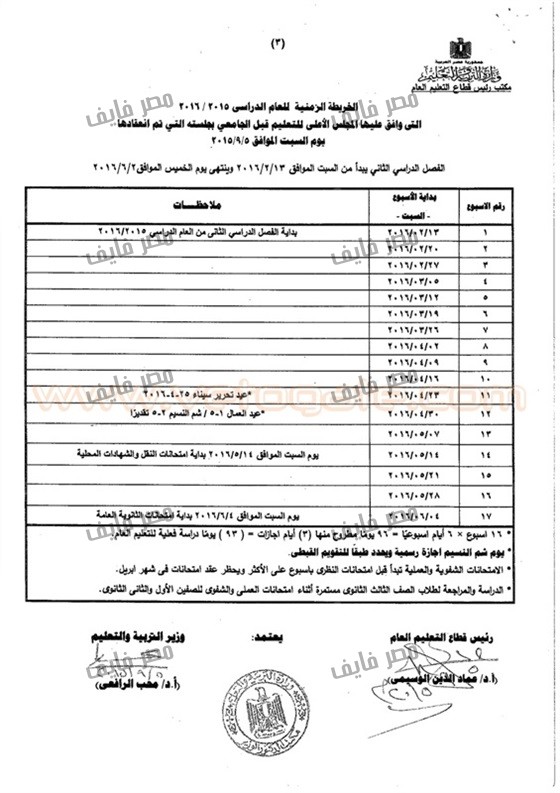 التعليم تنشر ... المواعيد الجديدة لامتحانات الثانوية العامة 2016 و أخر موعد لتسجيل الاستمارات الإلكترونية والورقية %25D8%25A7%25D9%2584%25D8%25AE%25D8%25B1%25D9%258A%25D8%25B7%25D8%25A9-%25D8%25A7%25D9%2584%25D8%25B2%25D9%2585%25D9%2586%25D9%258A%25D8%25A91