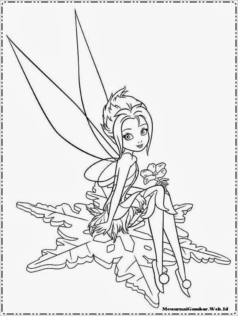Mewarnai Gambar Tinkerbell Mewarnai Gambar