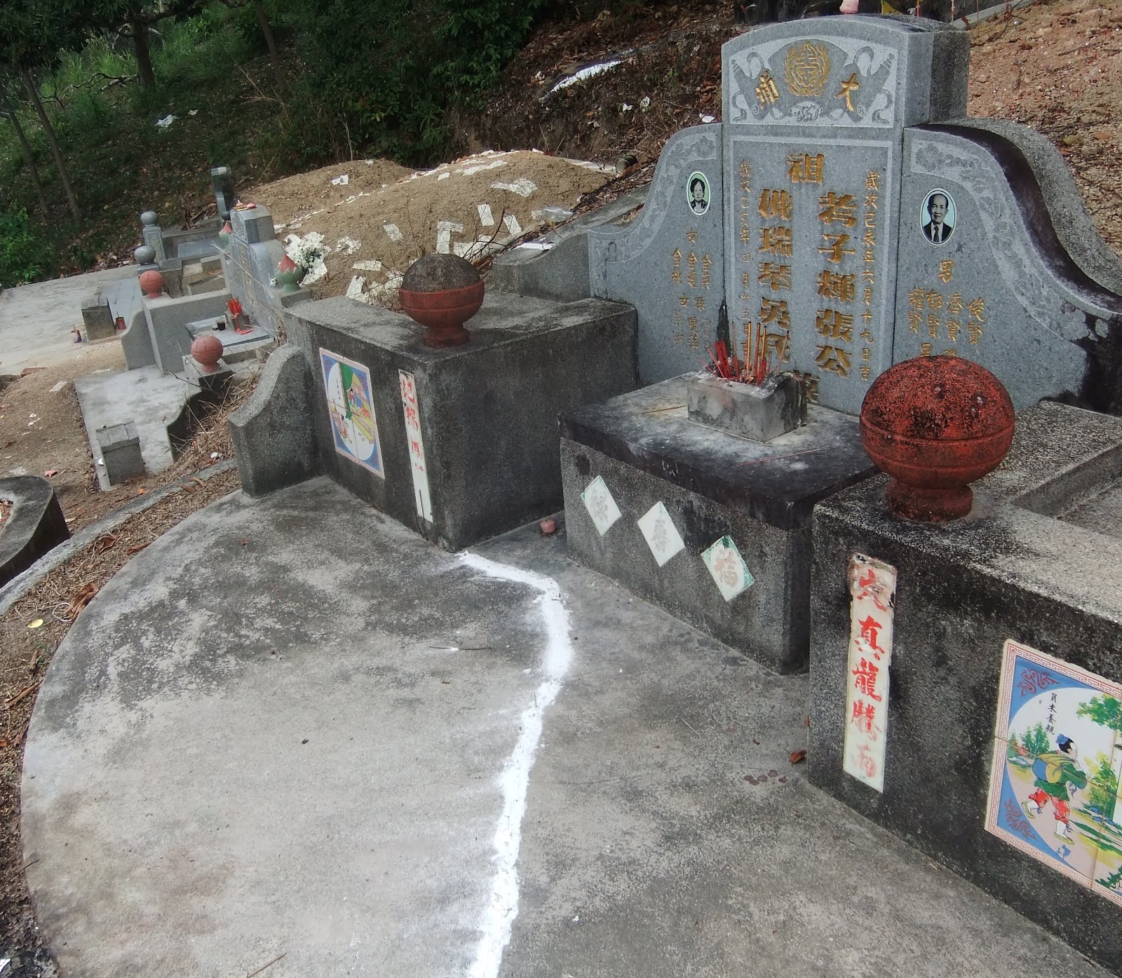 Out of Phase Views of a Chinese Graveyard