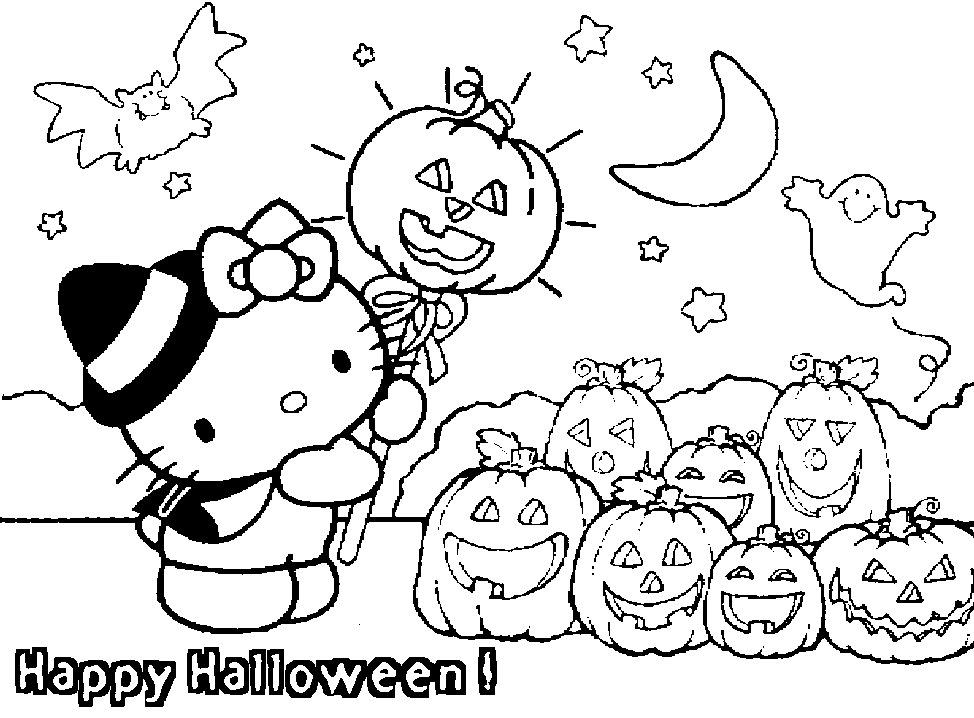 a coloring pages of hello kitty - photo #43