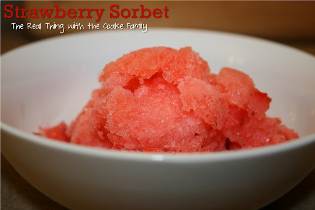 Strawberry Sorbet in a bowl
