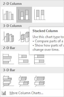 stacked column chart excel