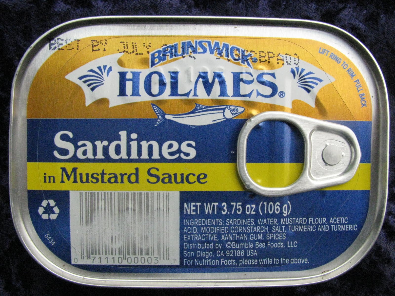Canned Sardines In Mustard Sauce