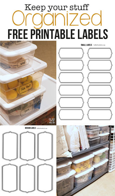 Free printable labels for clear storage bins
