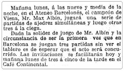 Recorte de La Vanguardia, 28 de agosto de 1910