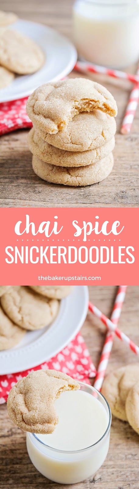 These chai spice snickerdoodles taste amazing and are the perfect mixture of sweetness and spice!