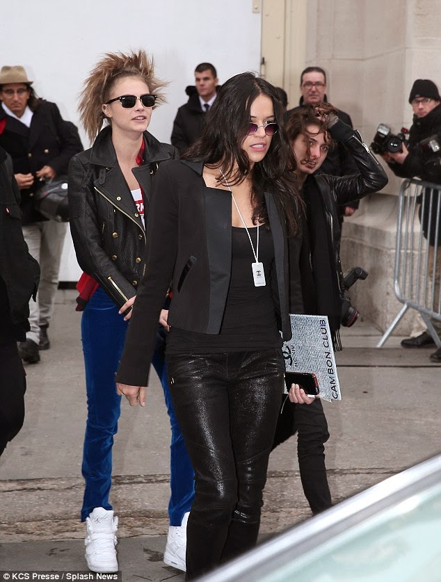 Michelle Rodriguez And Cara Delevingne Leave Milan Fashion Week (PHOTOS)