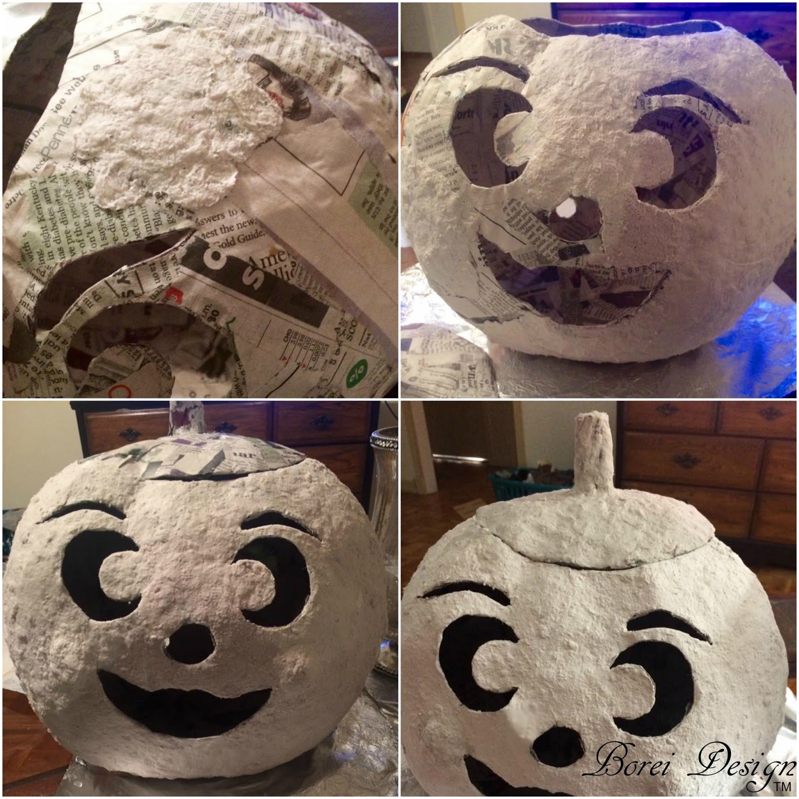 DIY Craft Tutorial How To Make Paper Mache Jack O' Lanterns