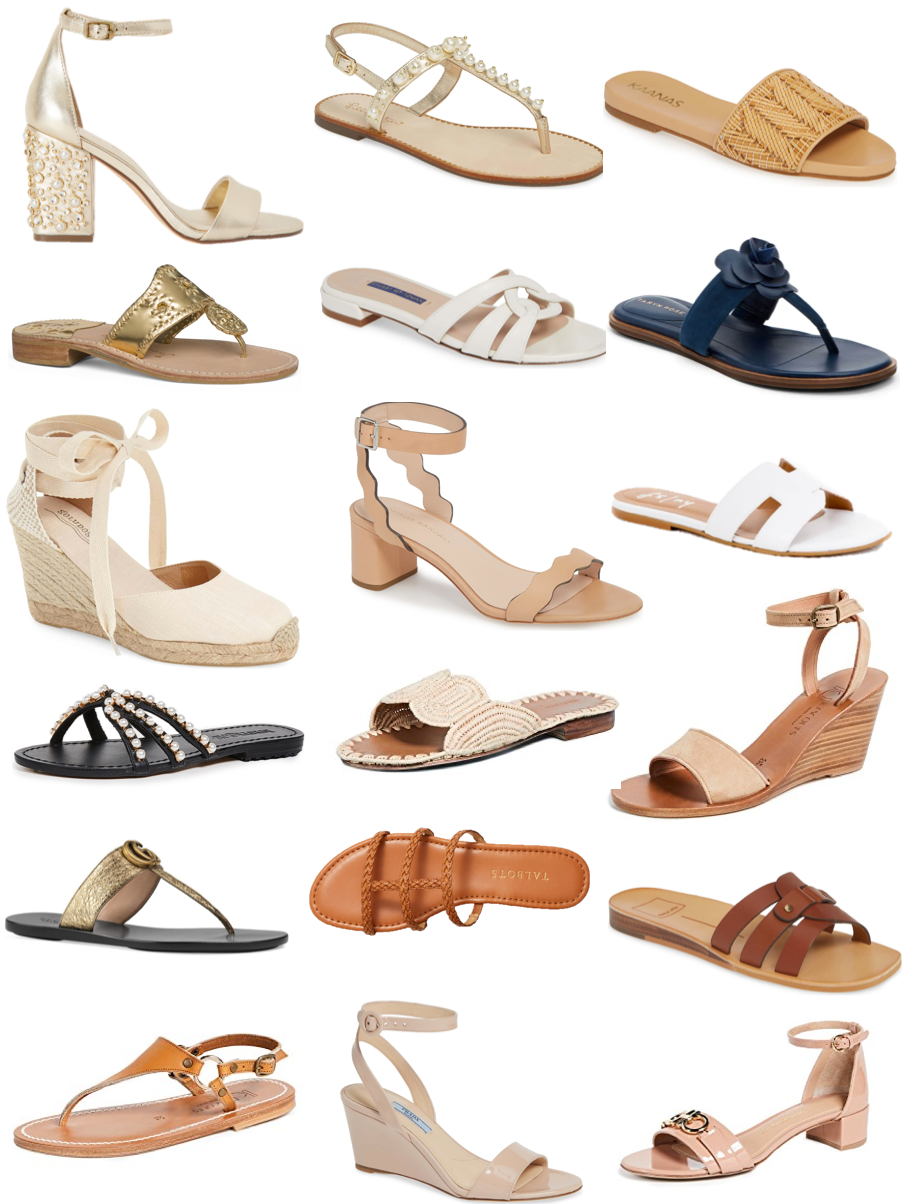 neutral color sandals