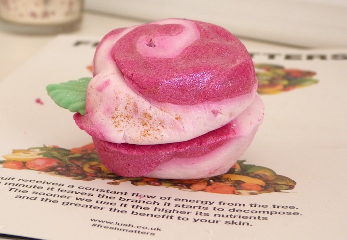 an image of Rose bubble bar lush