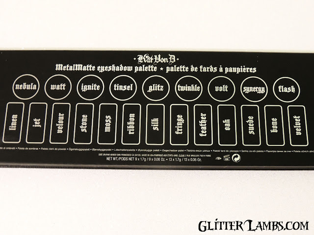 Glitter Lambs: Kat Von D Metal Matte Eyeshadow Palette Swatches Review