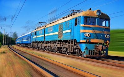 Un viejo tren azul - A beautiful blue train - Locomotoras