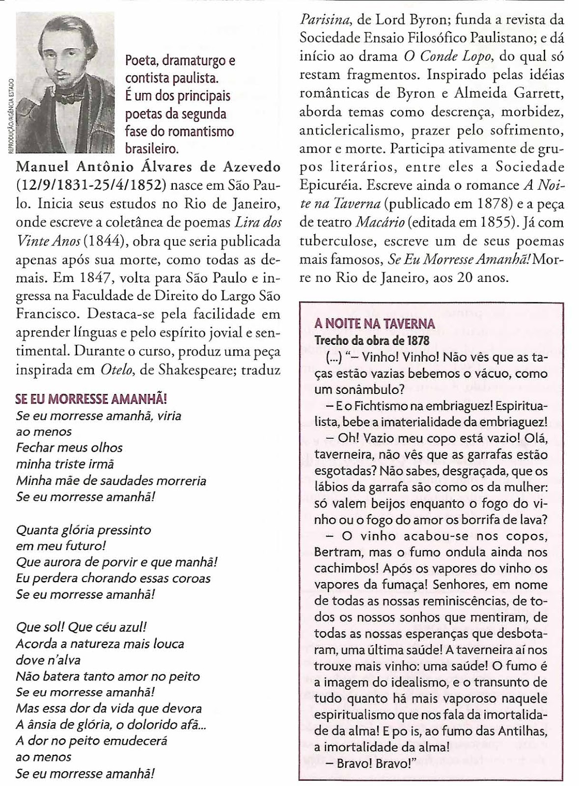 Álvares de Azevedo biografia Álvares de Azevedo biografia