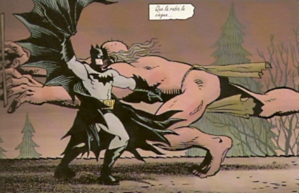 Batman toreando brutos