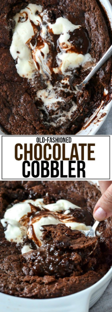 Old-Fashioned Chocolate Cobbler - Healthy Recipes Snacks