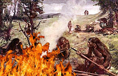 Gambar ilustrasi Penggunaan api pada masyarakat berburu dan meramu