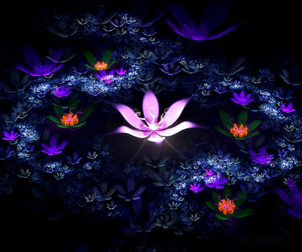 Free Fractal Abstract 3D Backgrounds Flowers