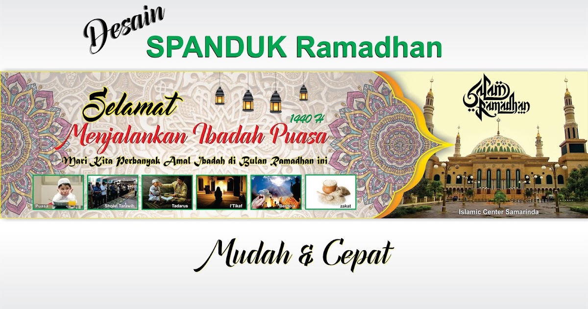Desain Spanduk Ramadhan dengan CorelDRAW - TUTORiduan.com