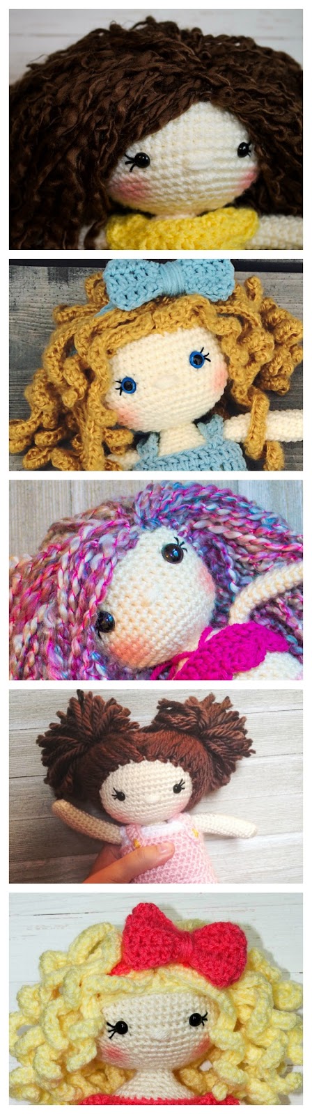 amigurumi doll hair