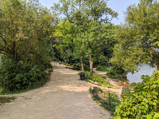 Picnic Point Trail at Intersection with Lake Mendota Path Picnic Point Trail at Intersection with Lake Mendota Path