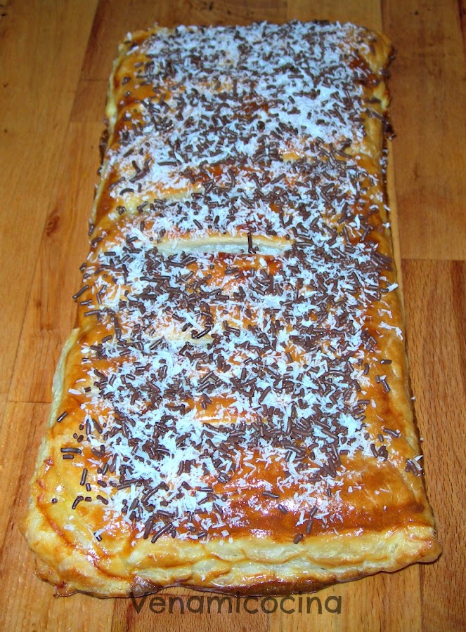 Hojaldre de chocolate y coco 