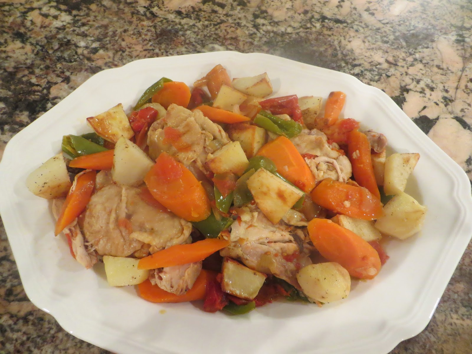 Lulu Cooks and Tells Slow Cooker Chicken Afritada