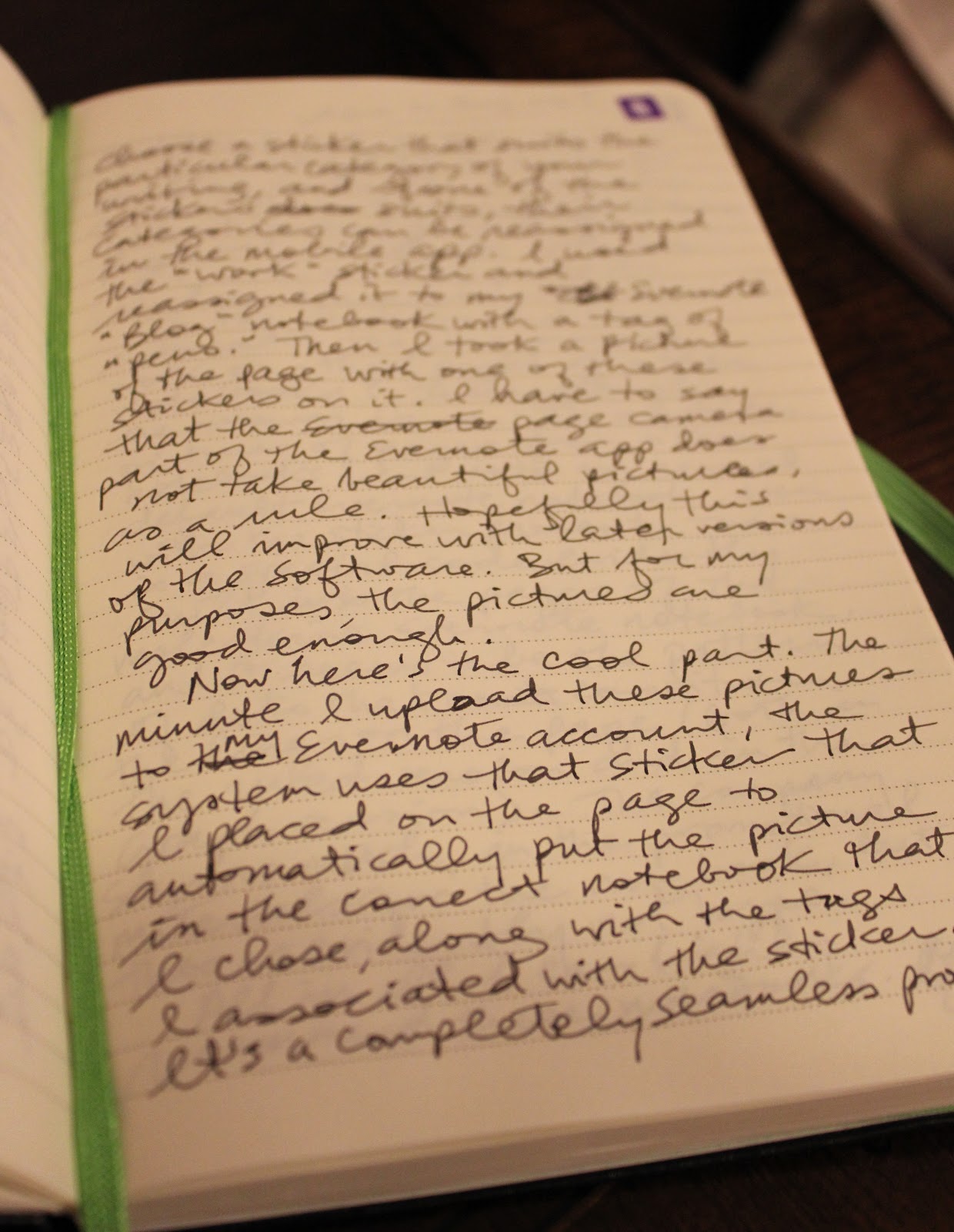Writing By Hand Review Evernote Smart Notebook by Moleskine