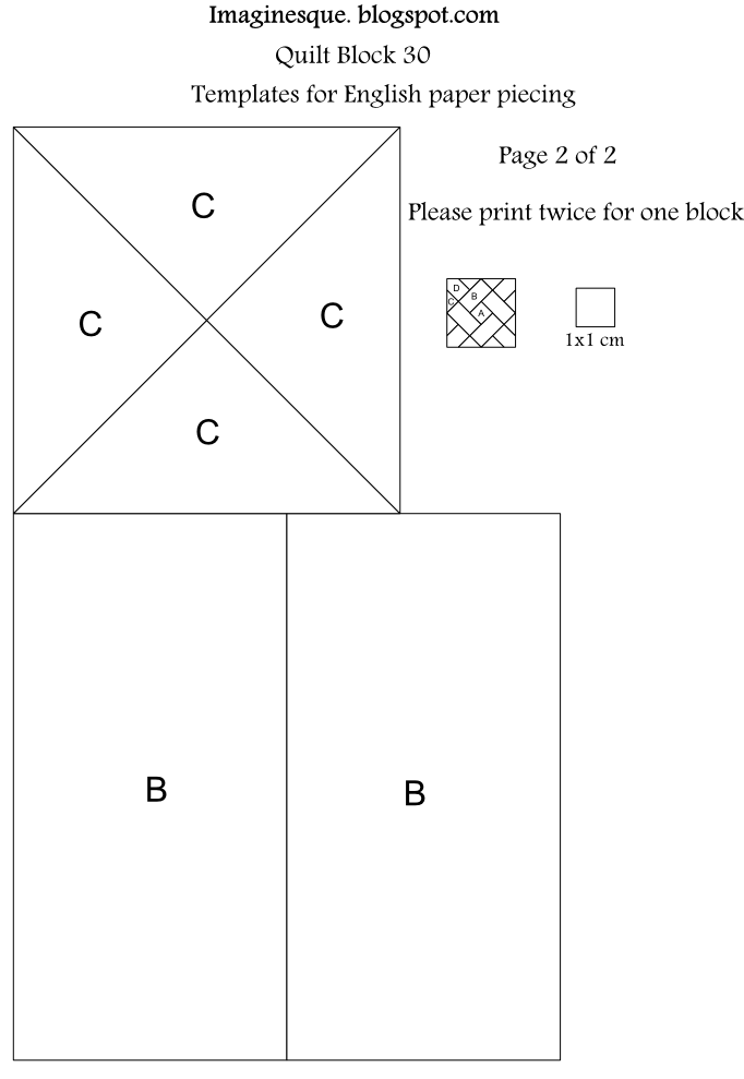 Imaginesque: Quilt Block 30: Pattern & Templates