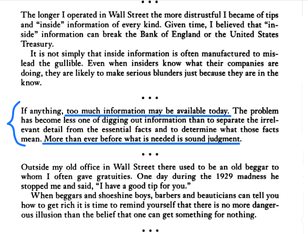 Bernard Baruch Information Overload Inside Information 1957 My Own Story