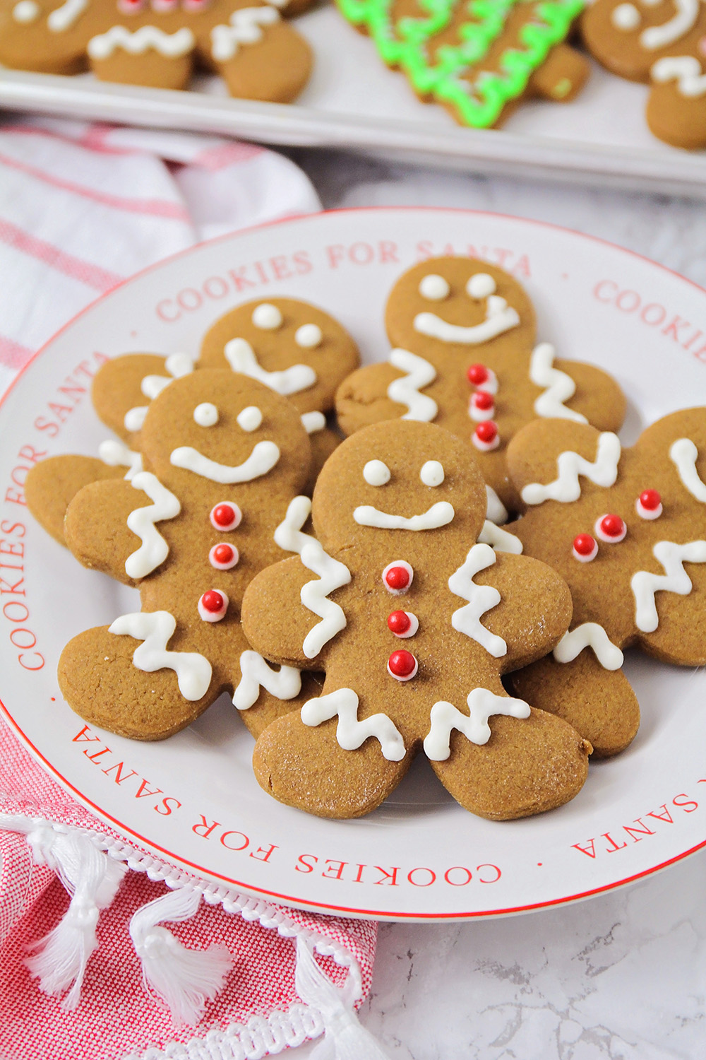 These soft and thick gingerbread cookies have the perfect lightly spiced gingerbread flavor, and are so delicious!