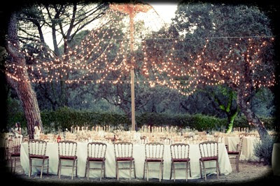 decoracion de boda con bombillas