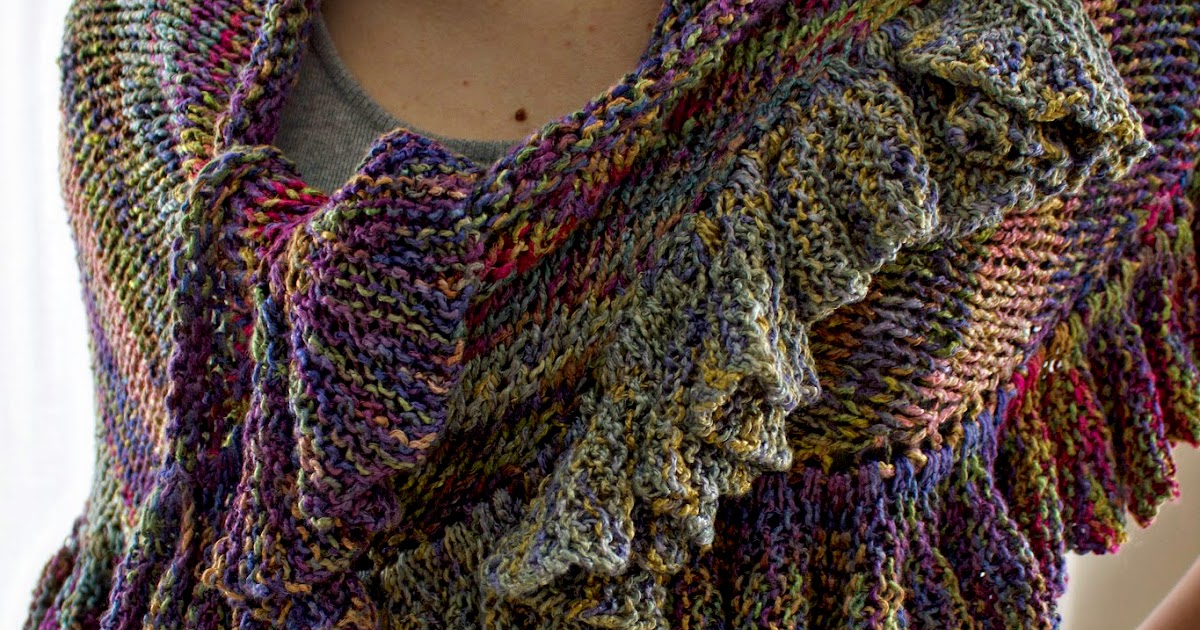 shawl with ruffle edge