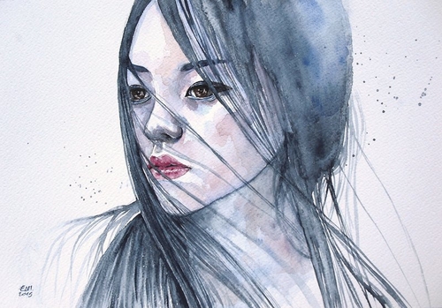 17-Stillness-Erica-Dal-Maso-Expressing-Emotions-Through-Watercolor-Paintings-www-designstack-co