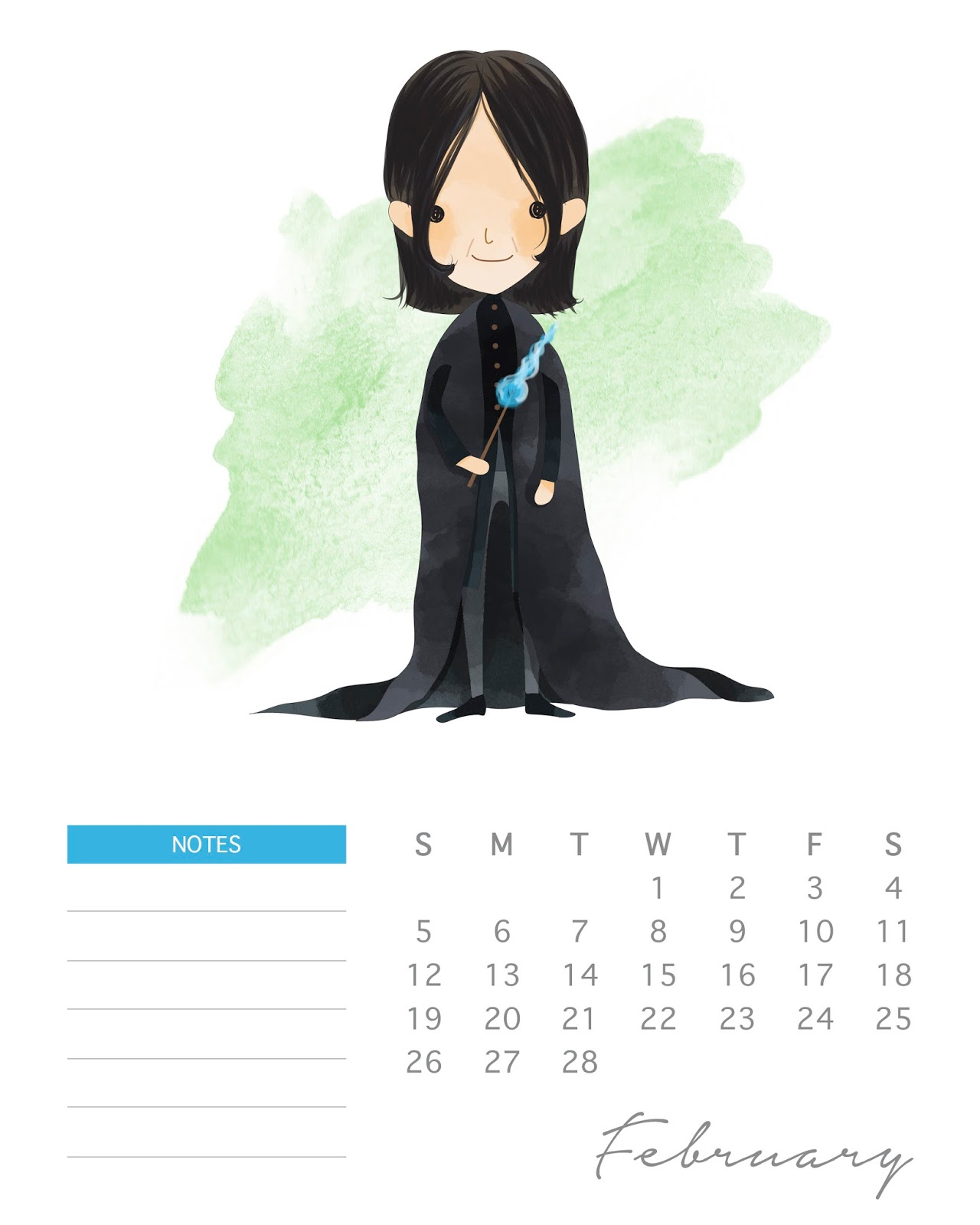 Calendario 2017 de Harry Potter para Imprimir Gratis. Oh My Fiesta! Friki