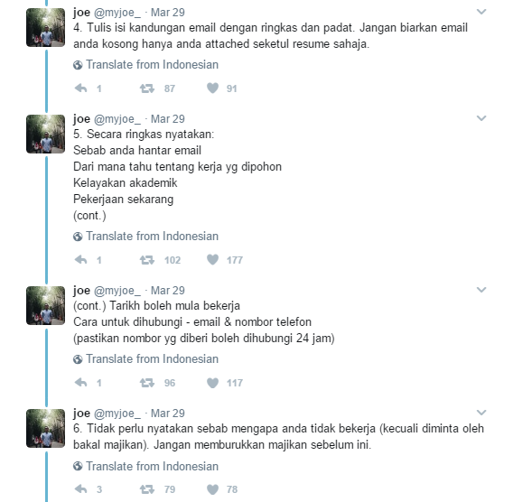 Contoh Permohonan Kerja Melalui Email