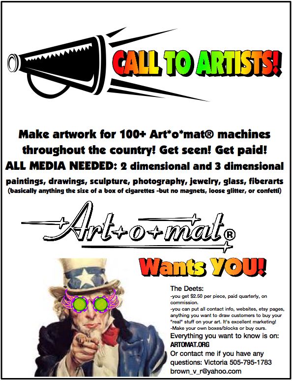 Art*o*mat® in Northern New Mexico Want to be an Art*o*mat® Artist?