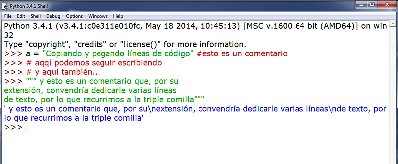 APRENDER A PROGRAMAR CON PYTHON: LOS COMENTARIOS