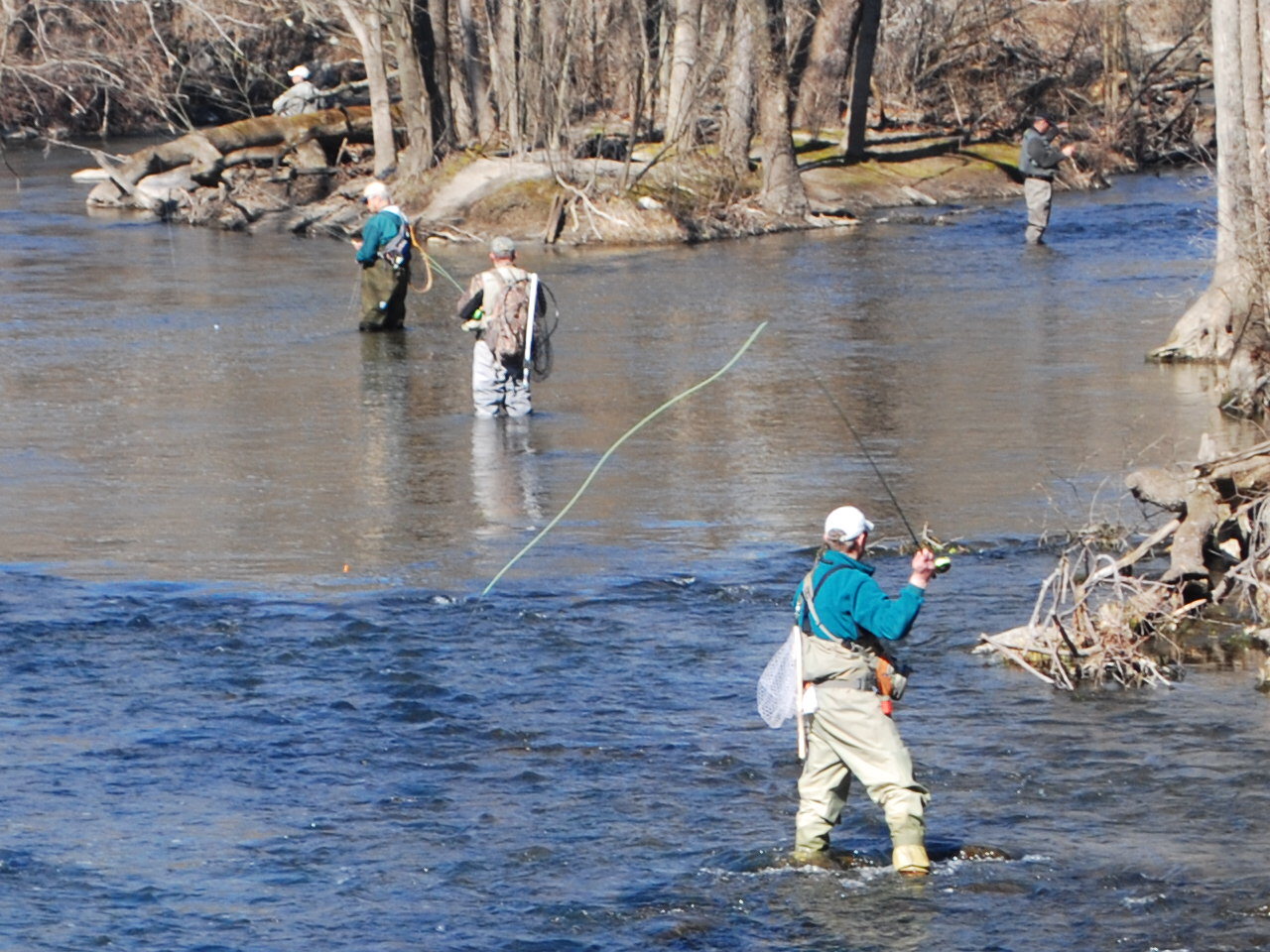 Fishing in New Jersey Fishing Zebra Midges on Pequest River for Brown