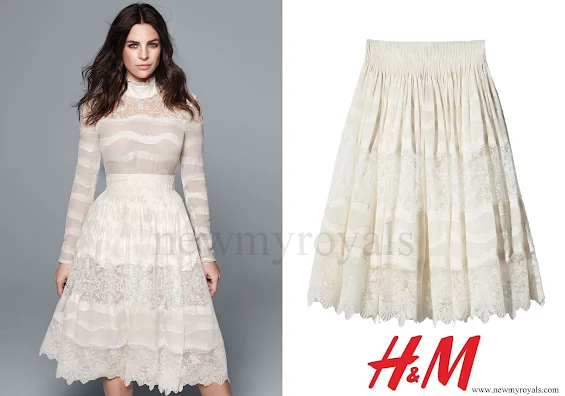Crown Princess Mary wore H&M Lace Skirt - Conscious Exclusive Collection