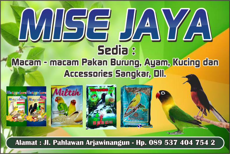 Contoh Banner Spanduk Toko Jual Pakan Burung Dan Ayam Cdr Bannerspanduk